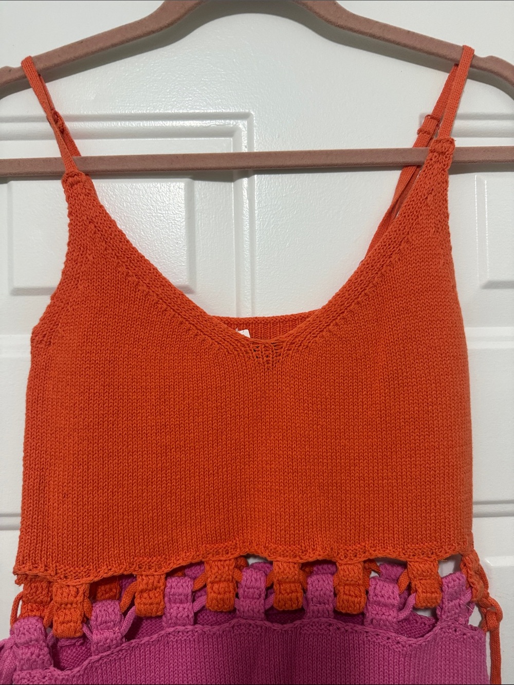 Blue Blush Orange and Pink Knit Mini Dress - Picture 7 of 11